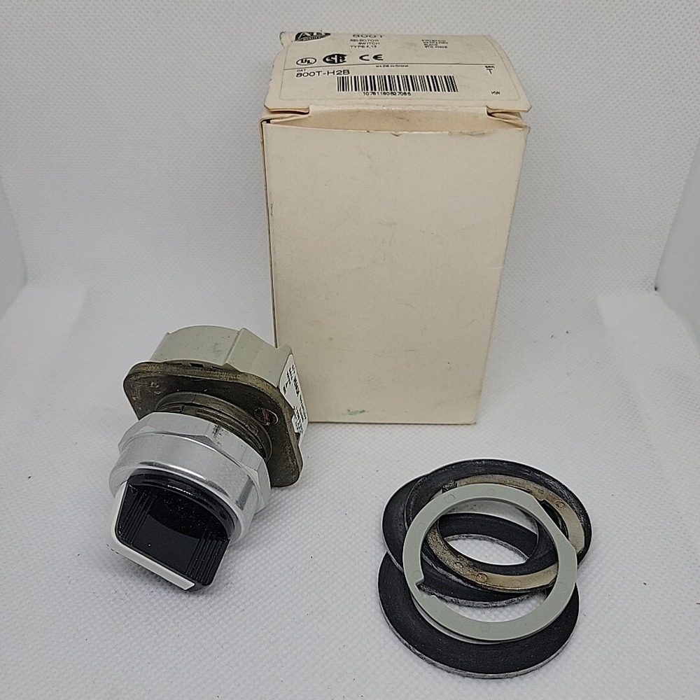 Allen-Bradley 800T-H2B 30mm Selector Switch 2-Position Black Knob NEMA 4 13